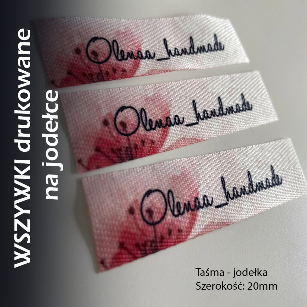 Wszywki kolorowe na taśmie w jodełkę 20mm 1