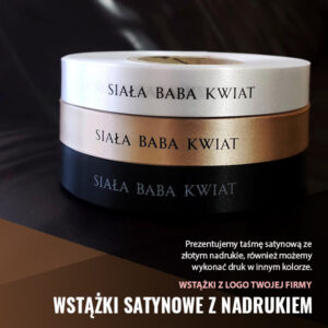 WSTĄŻKI SATYNOWE Z LOGIEM