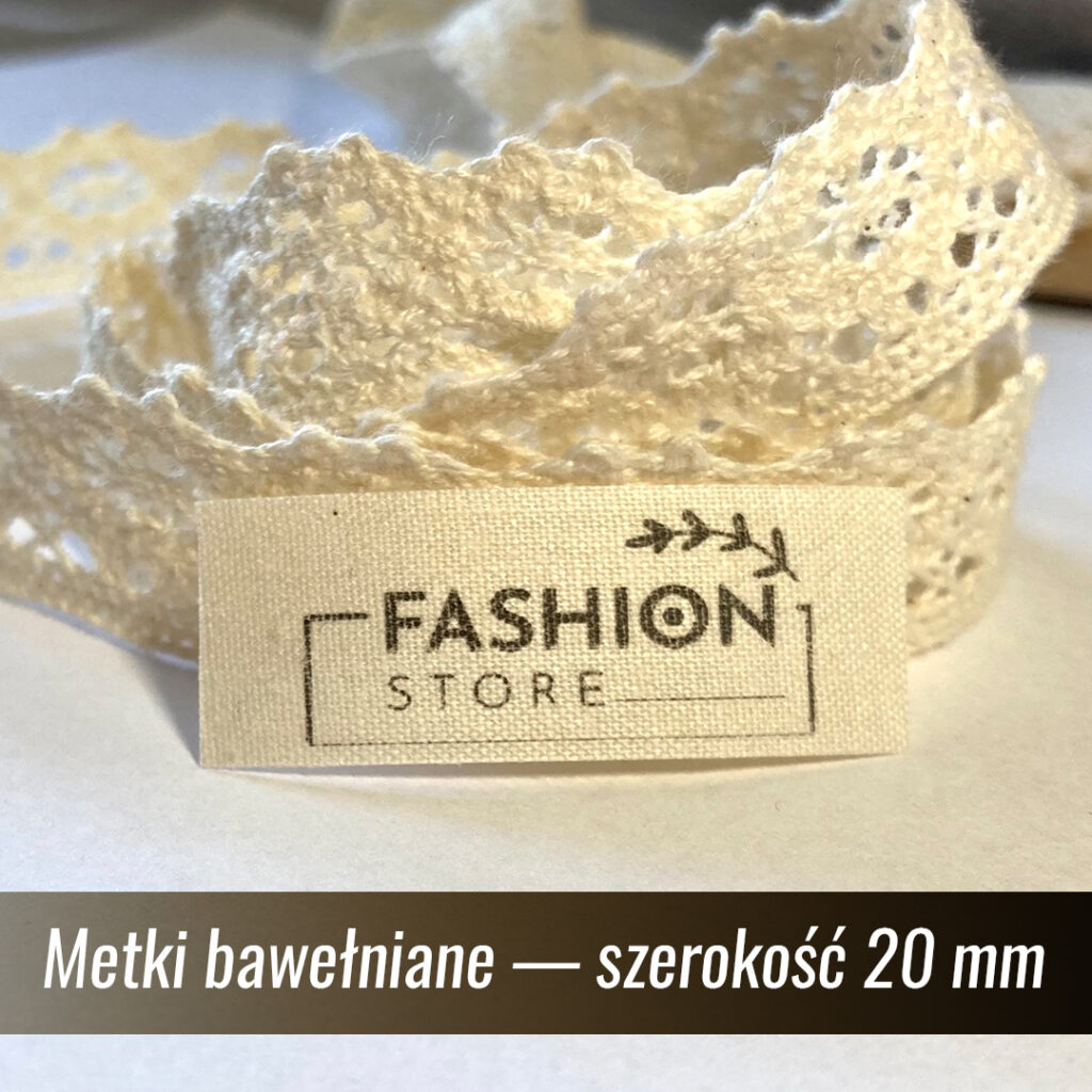 Metki bawełniane — szerokość 20 mm 2 Metki bawełniane — szerokość 20 mm 1