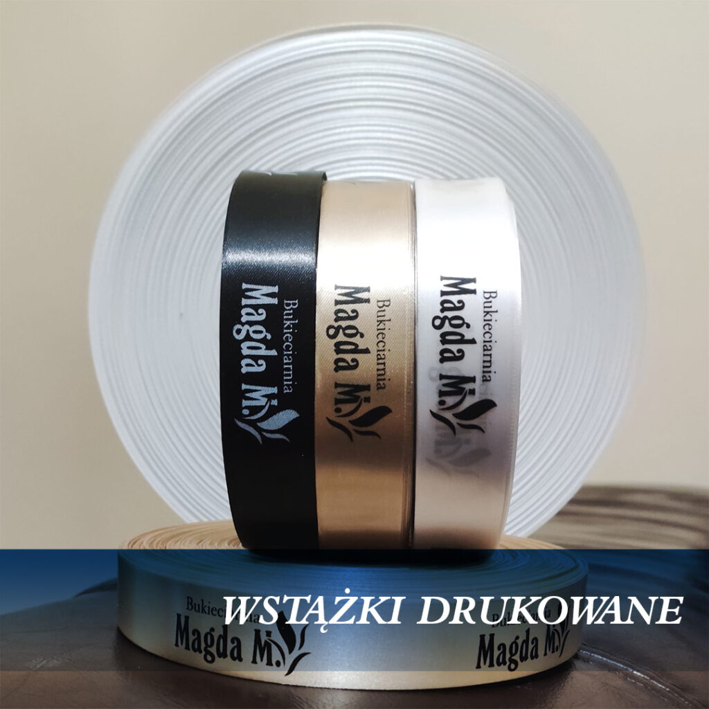 Wstążka satynowa z nadrukiem 2 Wstążka satynowa z nadrukiem 1